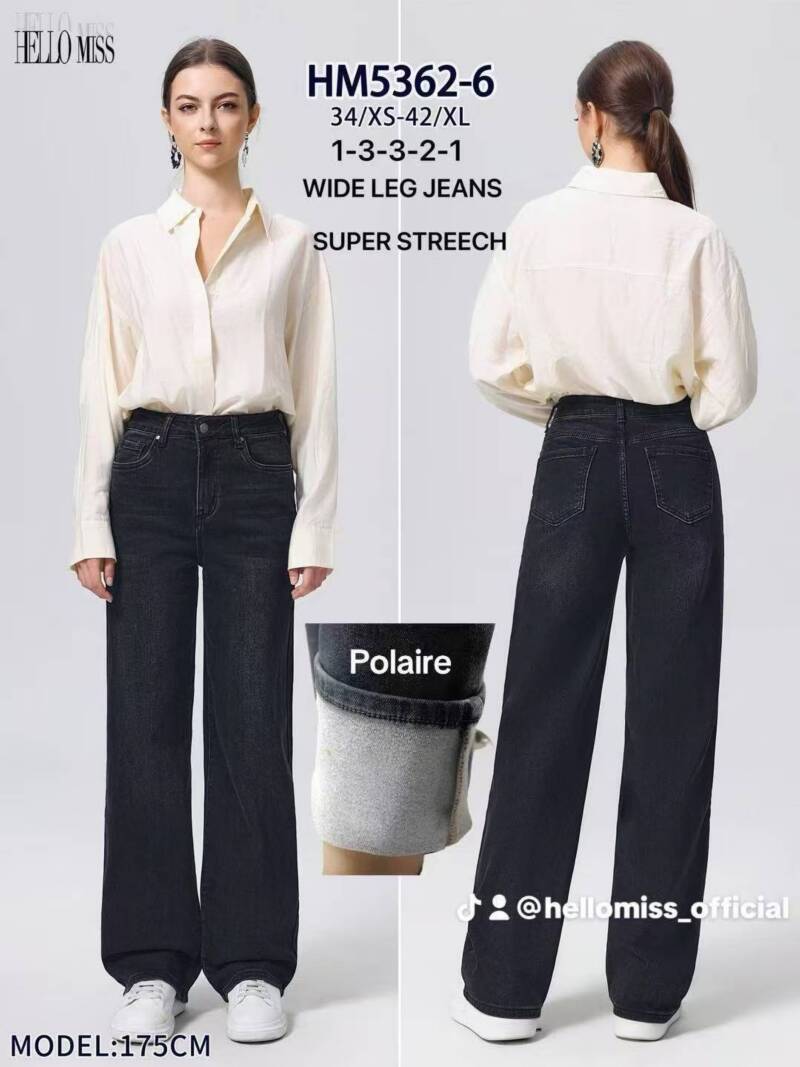 Spodnie damskie jeansy Roz XS-XL, 1 Kolor Paczka 10 szt